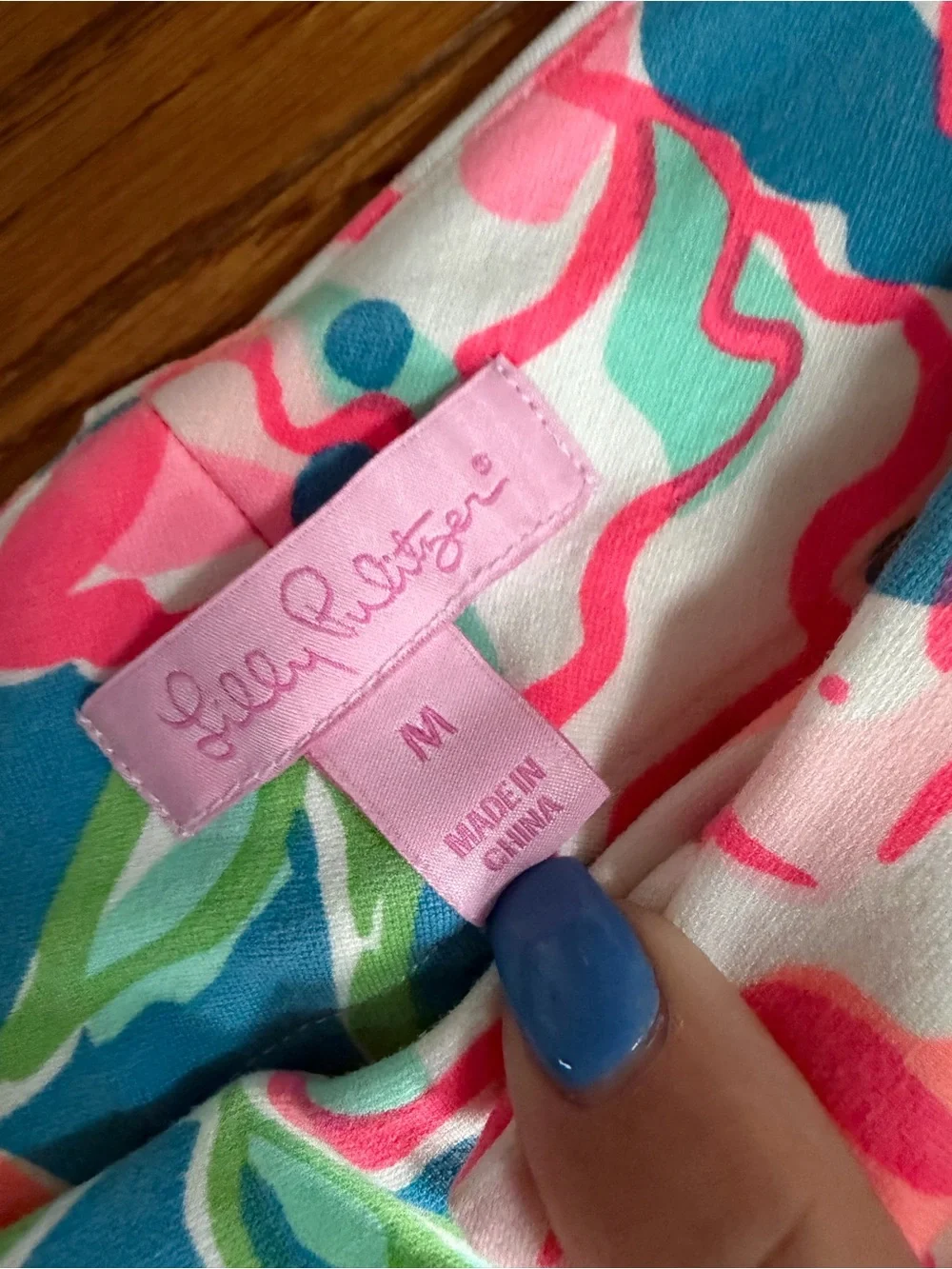 Lilly Pulitzer Flutter Blue Lucky Charm Floral Capri Pants
